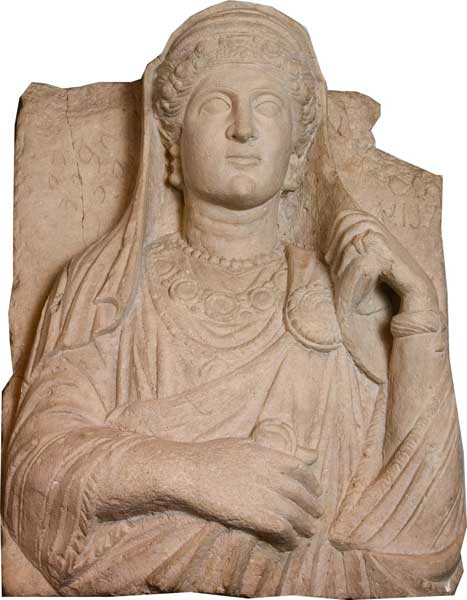 Altorilievo funerario palmireno con ritratto femminile