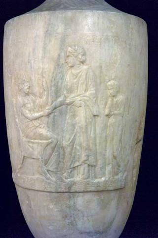 Vaso (lekythos) funerario inscrito