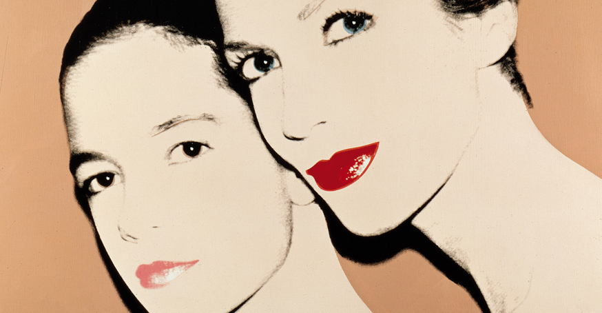 Andy Warhol, Madre e figlia: Tina e Lisa Bilotti, dipinto 1981, Acrilico e inchiostro serigrafico su tela Andy Warhol, Madre e figlia: Tina e Lisa Bilotti, dipinto 1981, Acrilico e inchiostro serigrafico su tela