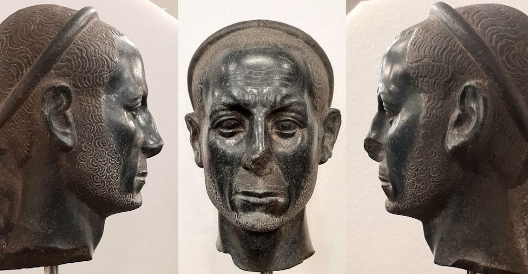 Museo Barracco, Sala I, ritratto maschile in diorite nera